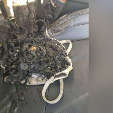 Battery for vape burns through woman’s purse, destroys car